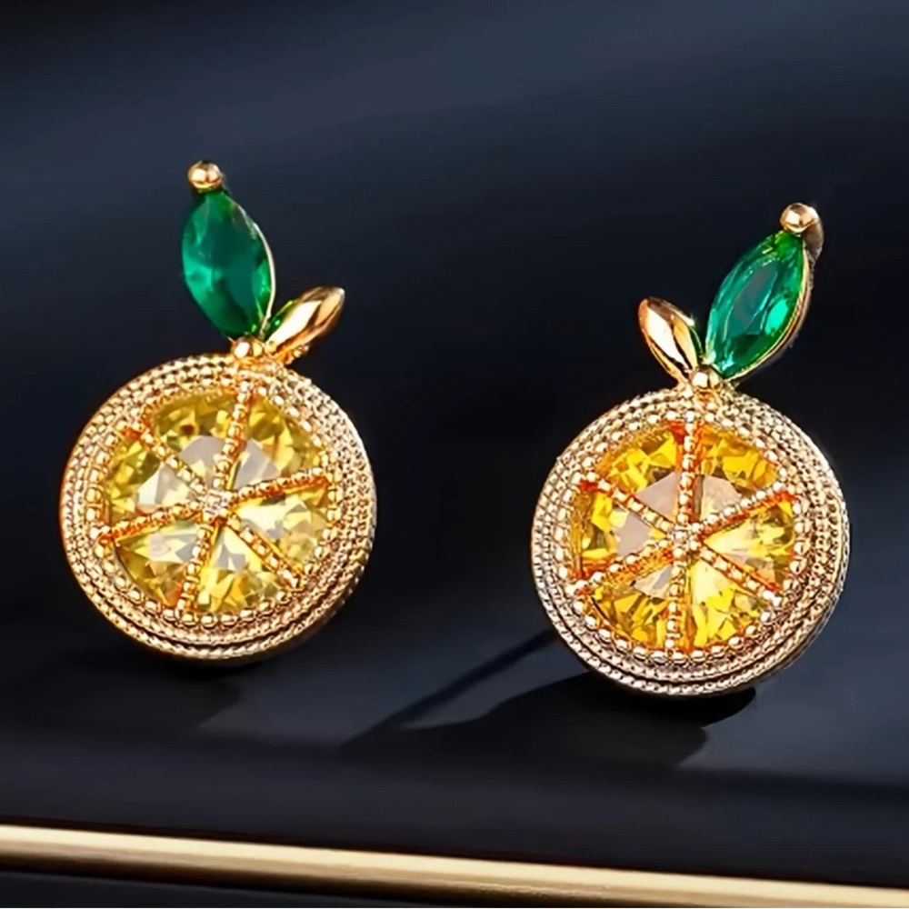 Elegant Lemon Earrings